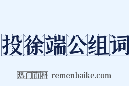 投徐端公组词是什么意思的图片